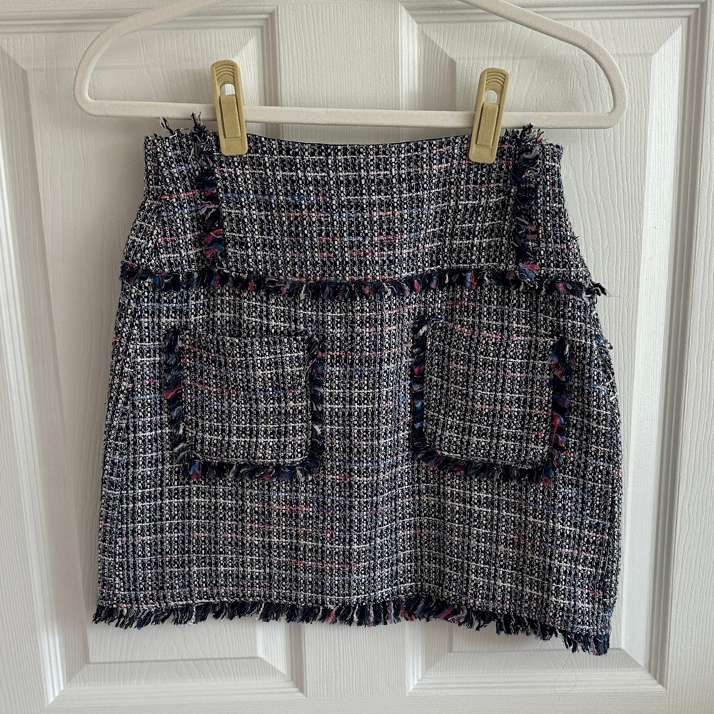 Zara tweed mini skirt